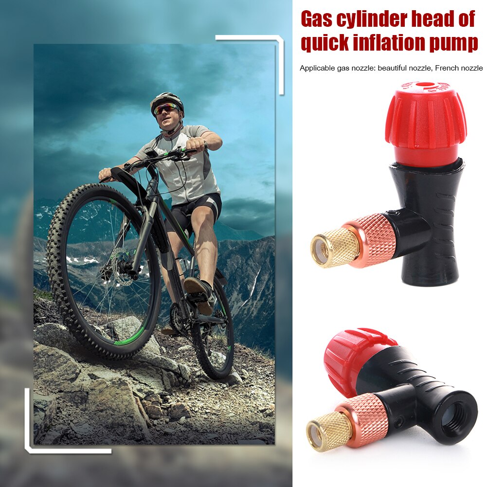 CO2 Bike Luchtpomp Hoofd Ventiel Mondstuk Voor Mountain Road Mtb Luchtpomp Fiets Tire Repair Tool