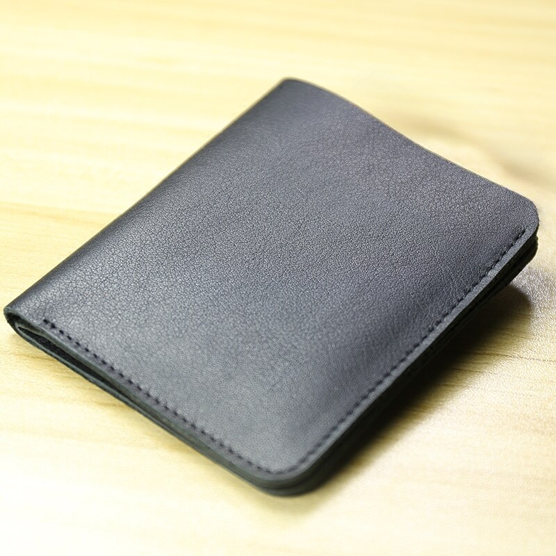 Ultra Thin Small Wallet Short Cowhide Casual Mens Vertical Simple Bifold Wallets Soft Leather Credit Card Holder Moneybag: Beige