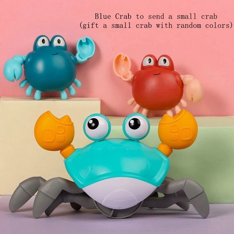 Child Bath Toy Big Crab Clockwork Baby Infant Water Classic Toy Beach Toys for Baby Drag Baby Bath Tub Summer Toys for Kids: Set 1