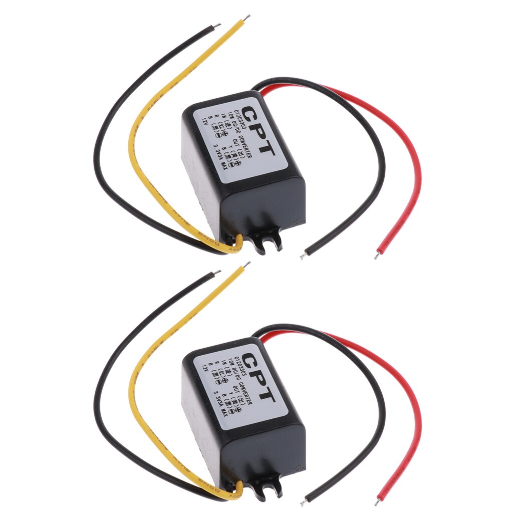 Convertisseur 12V à 3.3V 3A 10W DC/DC, 2 pièces, Module d&#39;alimentation de voiture