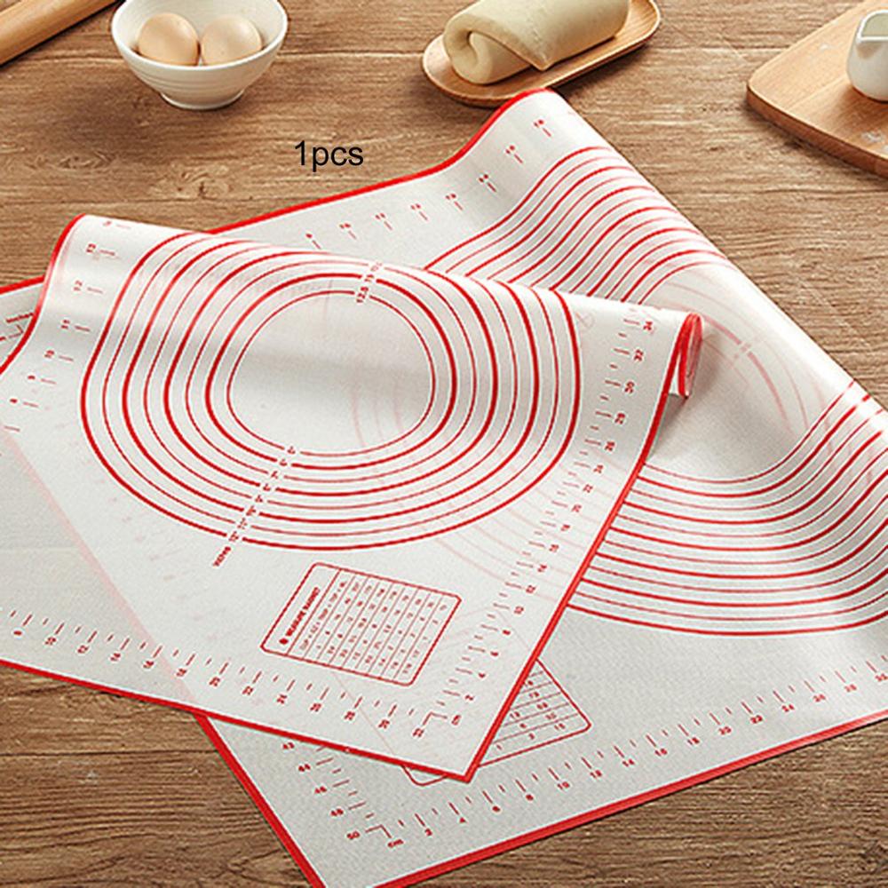 Non-Stick Silicone Baking Mat Pad Baking Sheet Glass Fiber Rolling Dough Mat Cookie Macaron Baking Mat Pastry Tools: 40x50