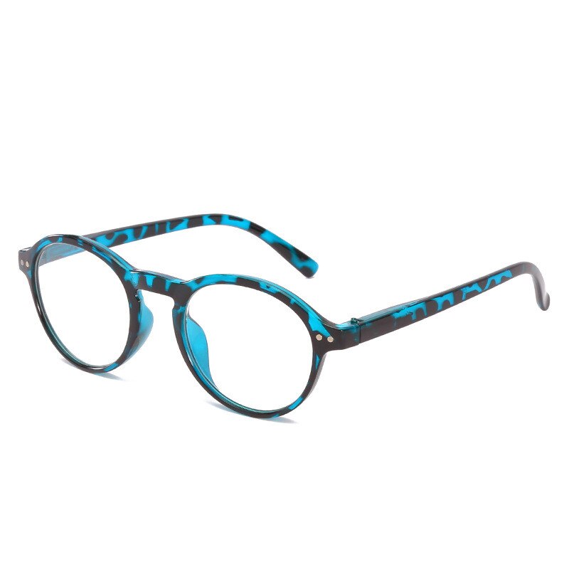 IBOODE Runde Lesebrille Frauen Männer Presbyopie Brillen Weiblich Männlich Hyperopie Brillen Optik Lupe Dioptrien Brille: +300 / Blau