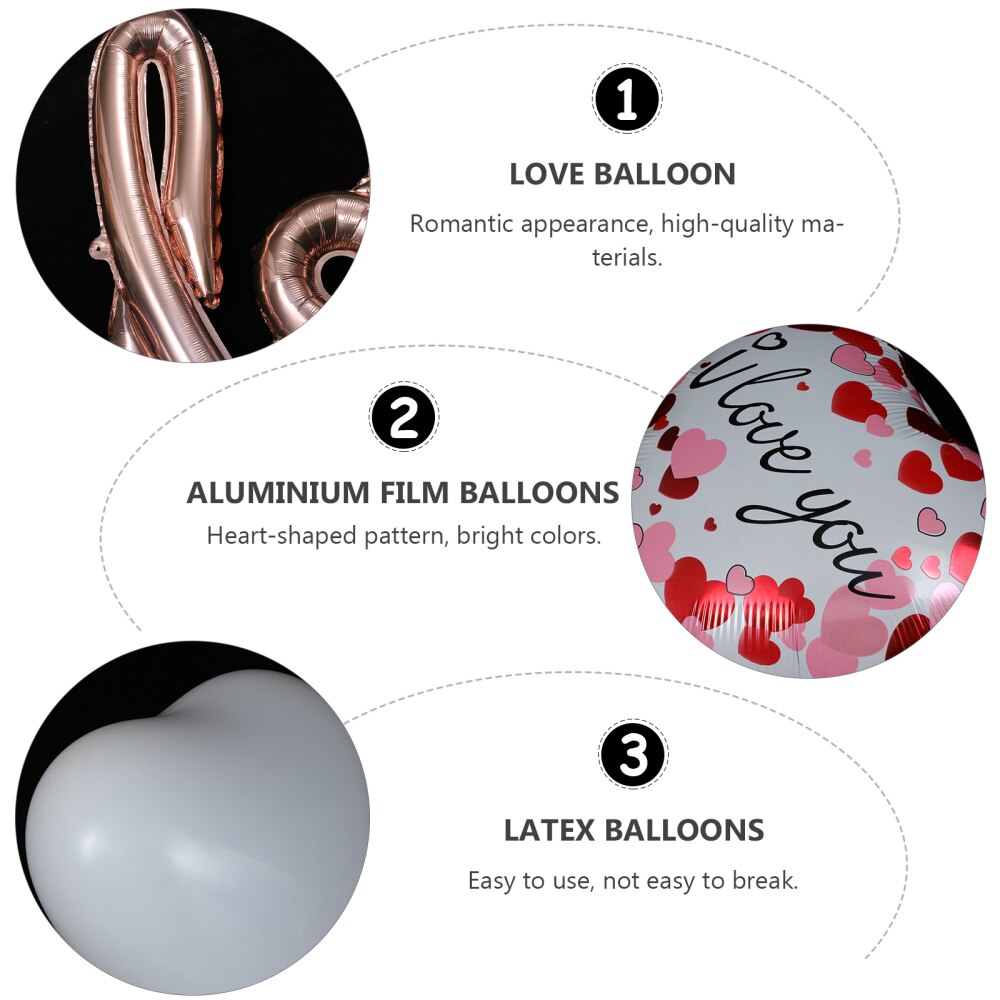 1 Set Van Brief Ballonnen Hart Vorm Wedding Party Decoratieve Ballonnen