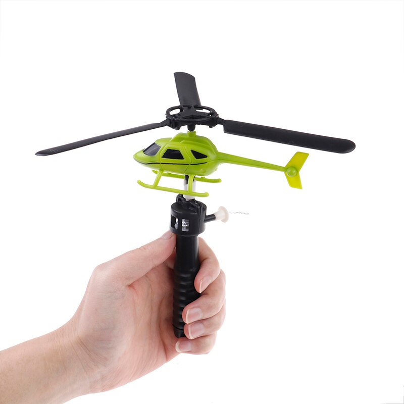 Aviation Model Handle Pull The Plane Outdoor Toys For Children Play Helicopter