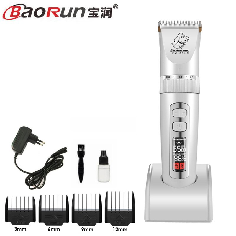 BaoRun P9 Pet Clipper Dog Hair Trimmer Grooming Pets Animal Cat Shaver Electric Scissors Mower Haircut Machine