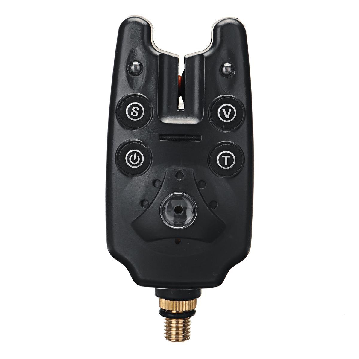 3 X Fishing Fish Bite Alarm Elektronische Buzzer Op Hengel Met Luide Sirene Daytime Night Indicator Met Led Licht: black 1PC