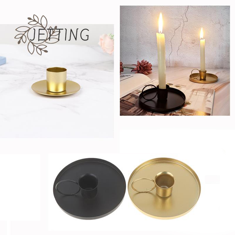 1pc Jahrgang Metall Eisen Leuchter Kerzenhalter Hause Schreibtisch Dekoration Ornamente Hochzeit Party Festival Kandelaber
