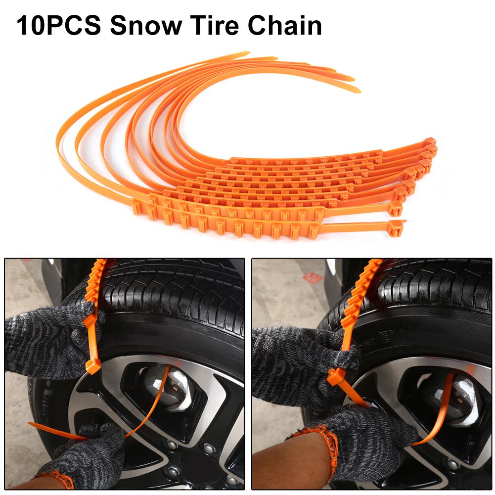 10 PCS Auto Tire Anti-slip Ketting Emergency Tire Anti-slip Keten Voor Zand Sneeuw Road