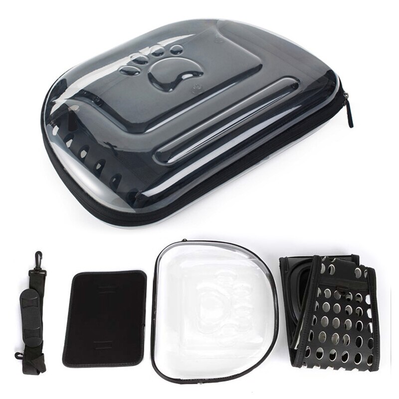 Transportín plegable transparente para gatos, bolsa de viaje para perros pequeños al aire libre, cachorros y gatos, caja de transporte Visible transparente S/L