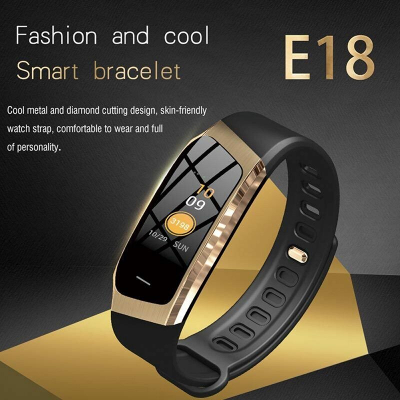 E18 Smart Bracelet Blood Pressure Fitness Activity Tracker Waterproof Sport Band Heart Rate Monitor Smart Watch