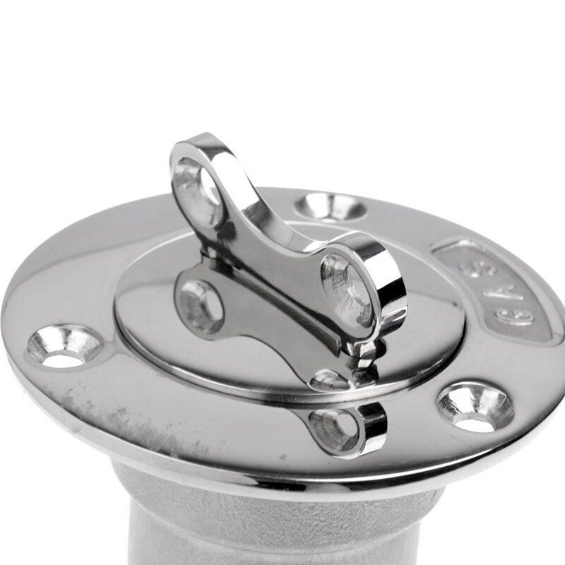 Réservoir marin de carburant de gaz de Port de remplissage/remplissage de plate-forme de bateau d'acier inoxydable de 38mm 1.5 pouces avec le chapeau principal