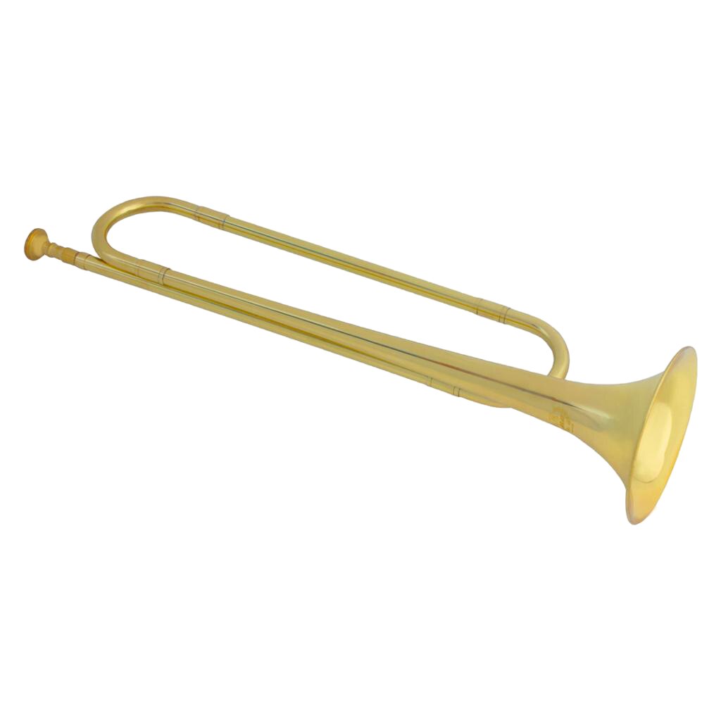 Bb Metal Trumpet Cavalry Trumpet Brass Gold For School Band /Student