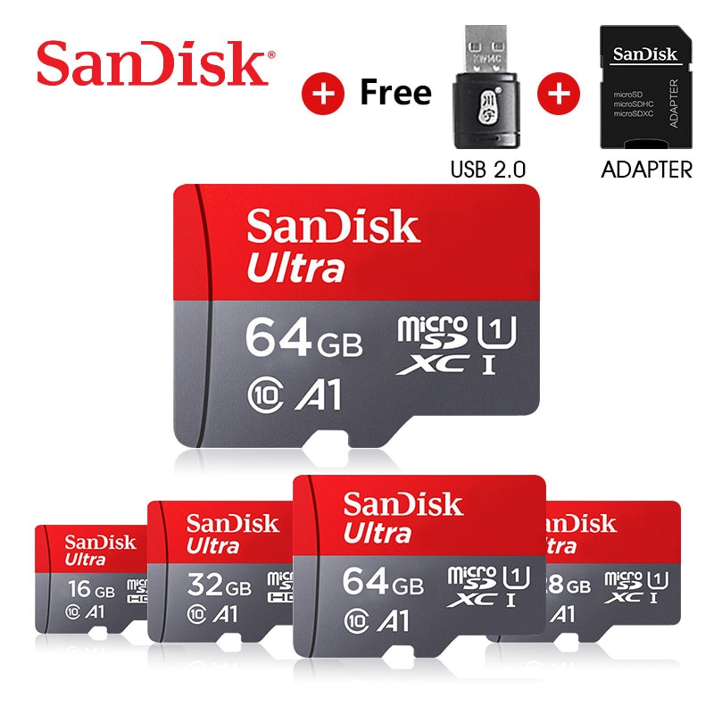 SanDisk Ultra Memory Card 32GB 64GB SDHC Class 10 16gb 128gb 80Mb/s micro sd card for samrtphone and table PC