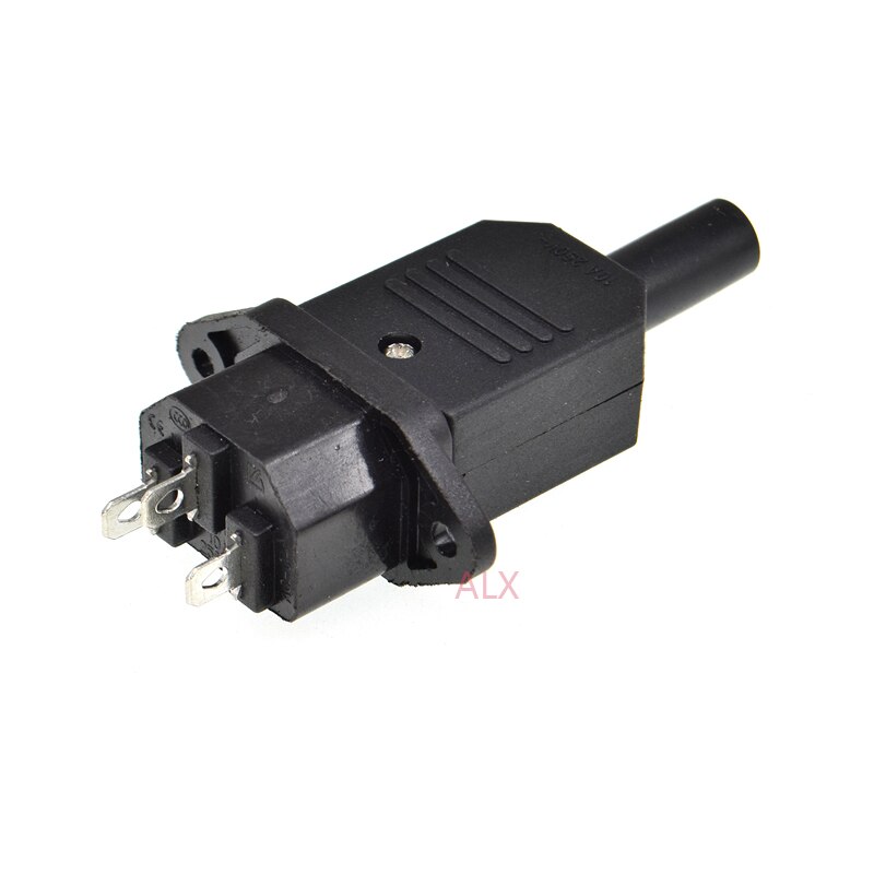 10A US AC250V 10A 3pin IEC C13 Power Supply plug socket Adapter male plug & female jack Rewirable cable wire connector