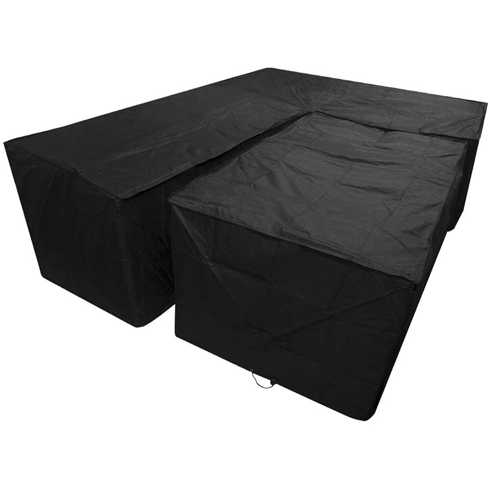 Waterproof L Shape Furniture Cover Outdoor UV-resistant Sofa Covers Garden Patio Yard Corner Oxford Cloth Furniture Rain Cover