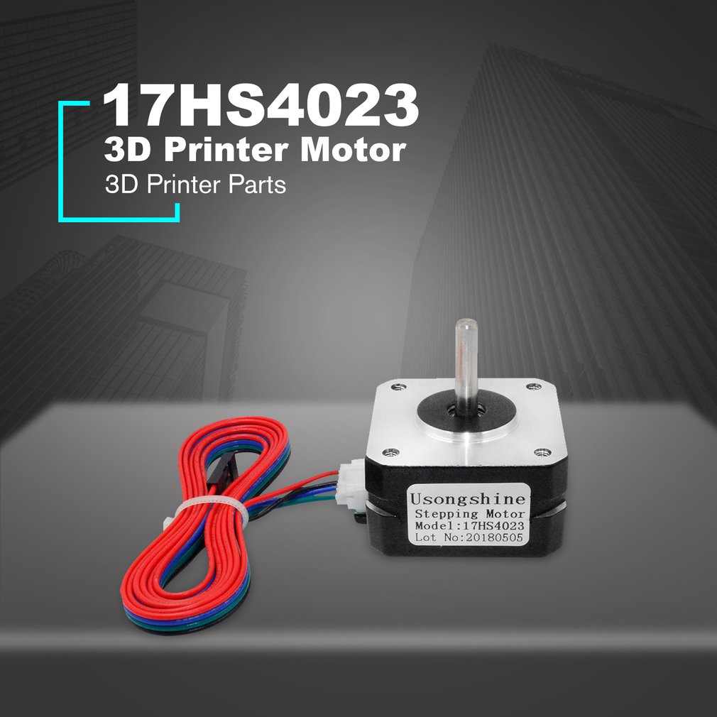 17 hs4023 para o motor da impressora 3d do motor 0.7a 12v 14n. cm do nema 17 22mm 42 da extrusora 4-lead do ti-tan para as peças da impressora 3d