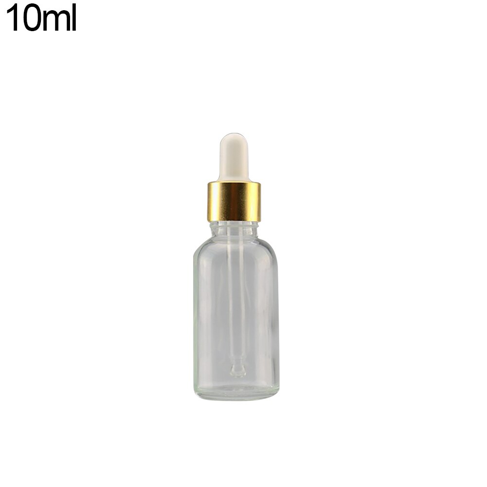 Mini 5ml-100ml Transparent Glass Reagent Liquid Empty Cosmetic Bottle Portable Refillable Bottle Makeup: 10ml