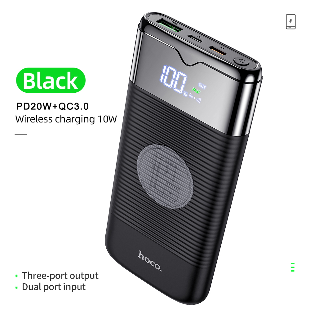 Hoco Power Bank 10000Mah 22.5W Pd Snel Opladen Met 15W Draadloze Opladen Powerbank Draagbare Batterij Voor iphone 13 12 11: J63