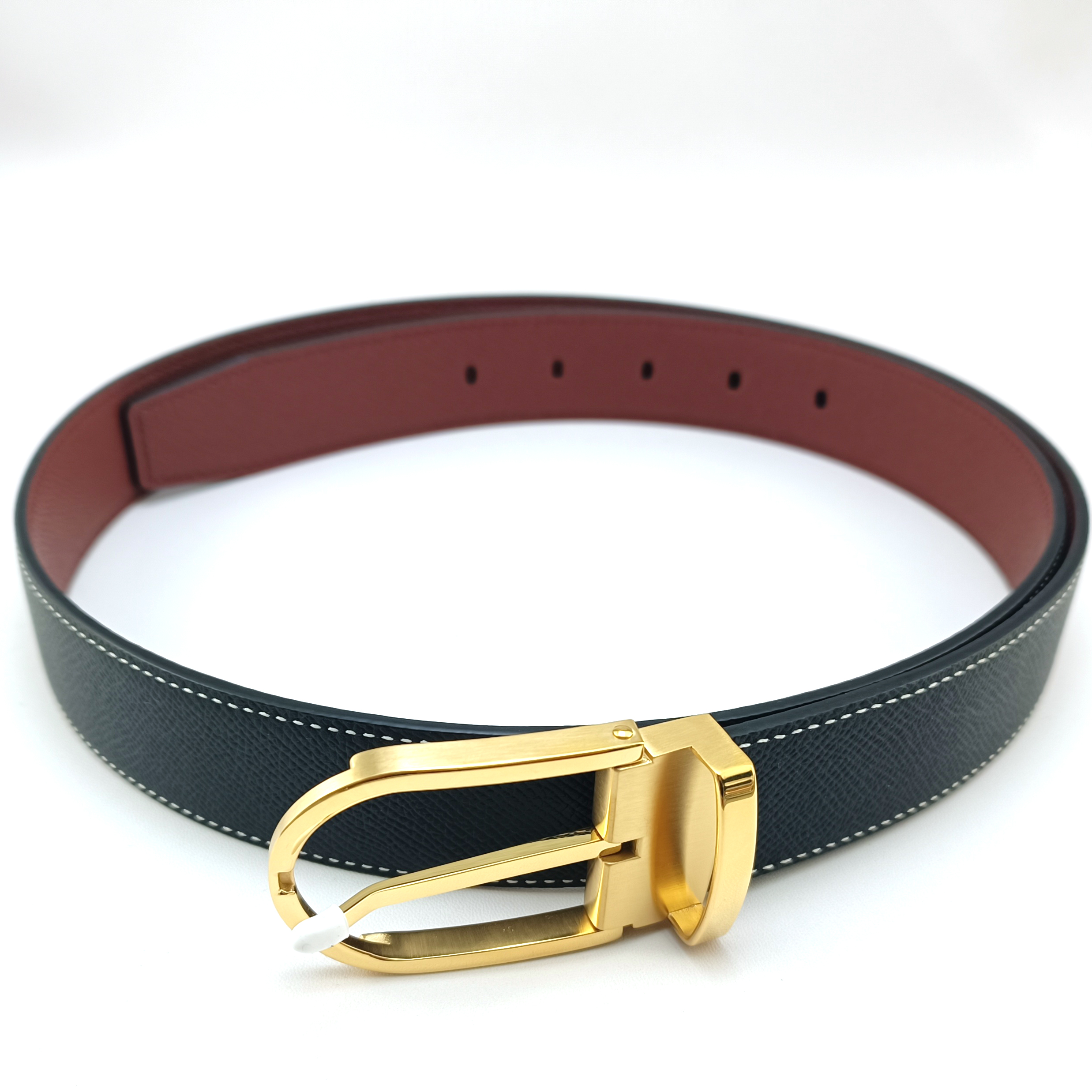 Casual Riem - 35mm Breedte - PU Leer - Roestvrijstalen Gesp - Unisex Volwassenen: Donkergrijs / 80cm
