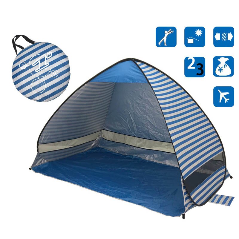 190T Nylon Beach Tents Camping Shelter UV-protective Automatic Tent Shade Utralight Pop Up Tent Outdoor Party Fishing XA108D: color 17