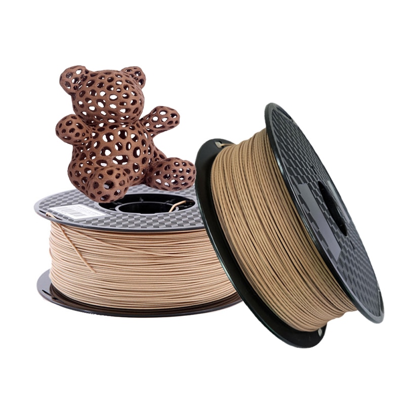 0,5Kg Holz PLA 3D Drucker Filament 1,75mm 500g Mahagoni Holz Farbe 3D Druck Materialien Liefern PLA dunkel licht Holz