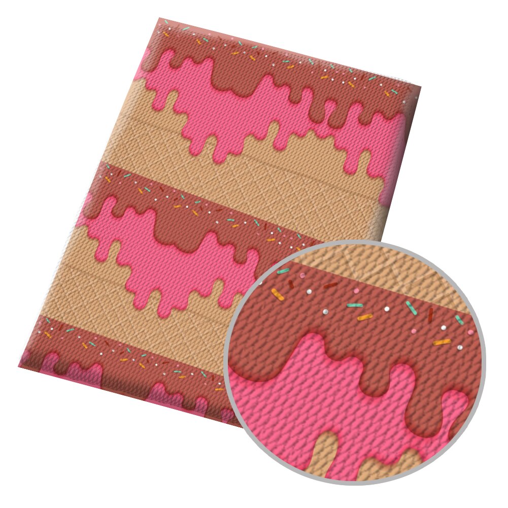 Bubble Fabric Textile Sewing Cloth Fabrics Printed Ice-cream Designs DIY Craft Dress Apparel Sewing Supplies 50*145cm: BL1111