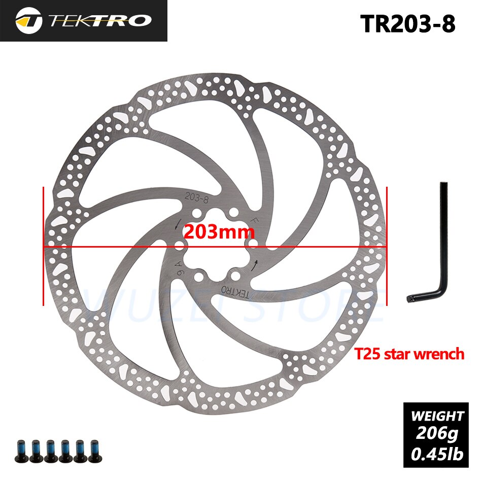 TEKTRO – disque de frein hydraulique pour vélo de route et vtt pliable, 160/180/203mm