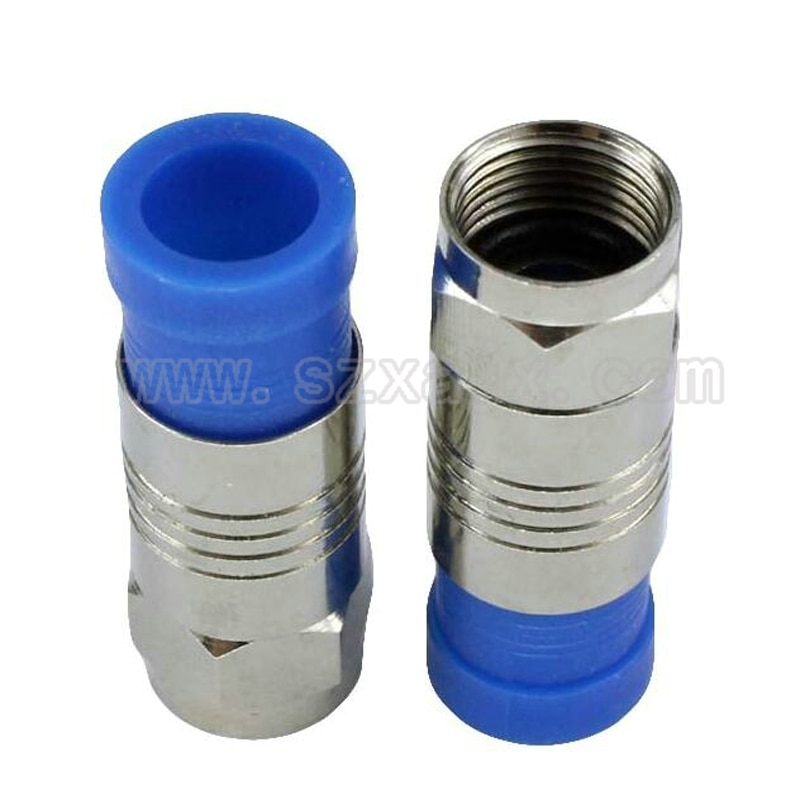 Jx stik 10 stk f han stik til  rg6 75-5 koaksial kompression fitting kompression koaks o-ring stik