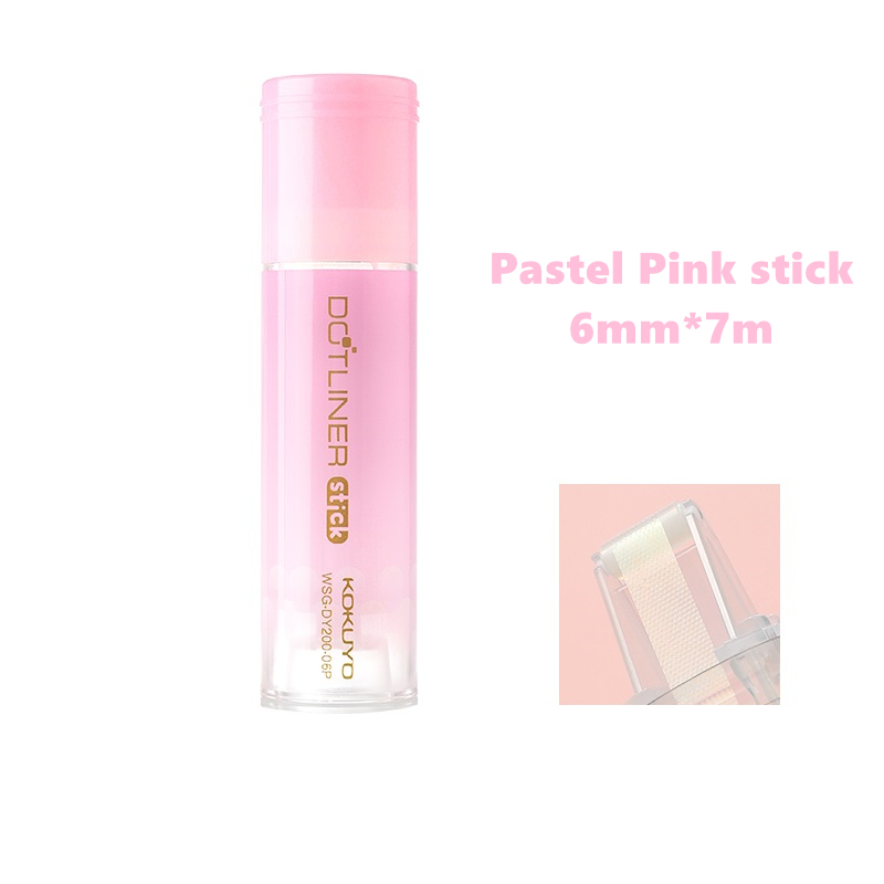 KOKUYO Punkt Liner Kleber Band Multi Farbe Rolle Typ Tragbare Größe Foto Sicher Doppelseitigem Klebeband für Album Tagebuch Schule a6185: Pastell- Rosa