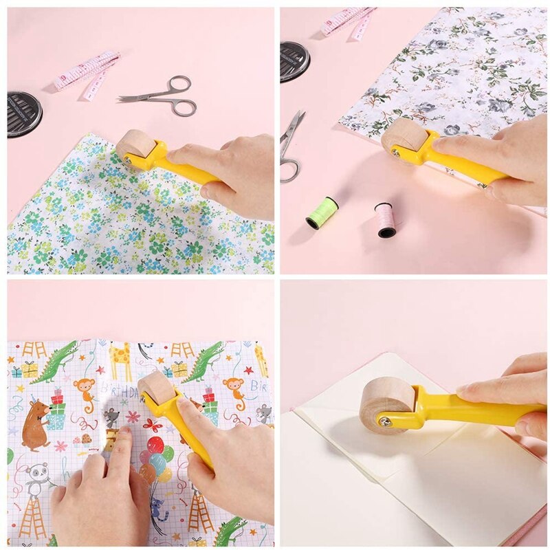 4 Pack Wallpaper Seam Roller Wallpaper Edge Seam Roller Seam Hand Pressure Roller Flat Pressure Roller for Wallpaper