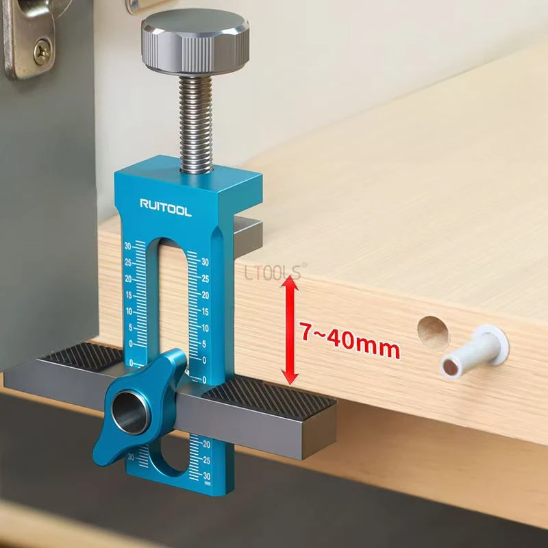Cabinet Door Mounting Jig Quick Positioning Hole Opening Tool Adjustable Aluminum Alloy Cabinet Portable Cabinet Mount Locator