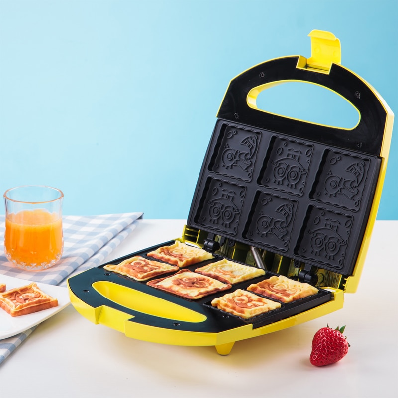 220 V mignon dessin animé forme gaufrier électrique antiadhésif gâteau gaufrier ménage bricolage petit déjeuner gaufre EU/AU/UK