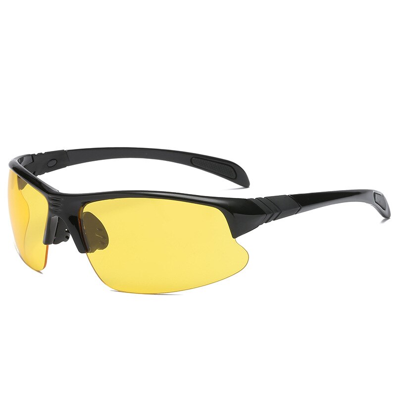 Outdoor Anti-Uv Vissen Zonnebril Hd Anti-Glare Vissen Bril Sport Klimmen Fietsen Goggles Unisex Rijden Wandelen Eyewear: Black Yellow
