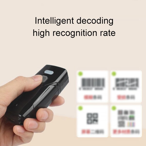 Portable One QR Code Bluetooth Wireless Scanning Handheld Barcode Scanner Red Light CCD Barcode Scanner