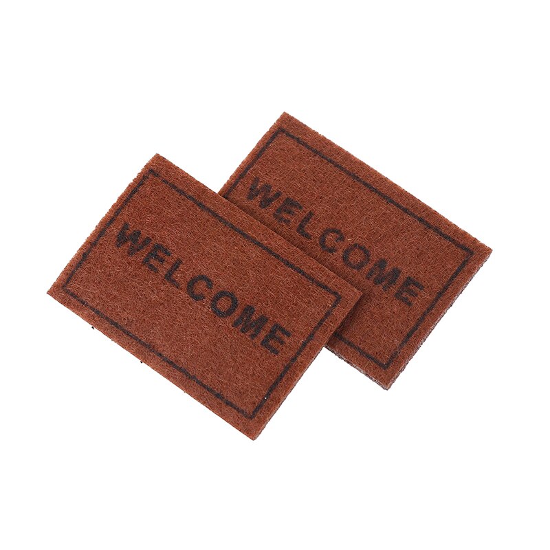 6.2X4.2CM Dollhouse Miniature Carpet Rug Welcome floor mat dollshouse accessories 1PC 1:12 Scale