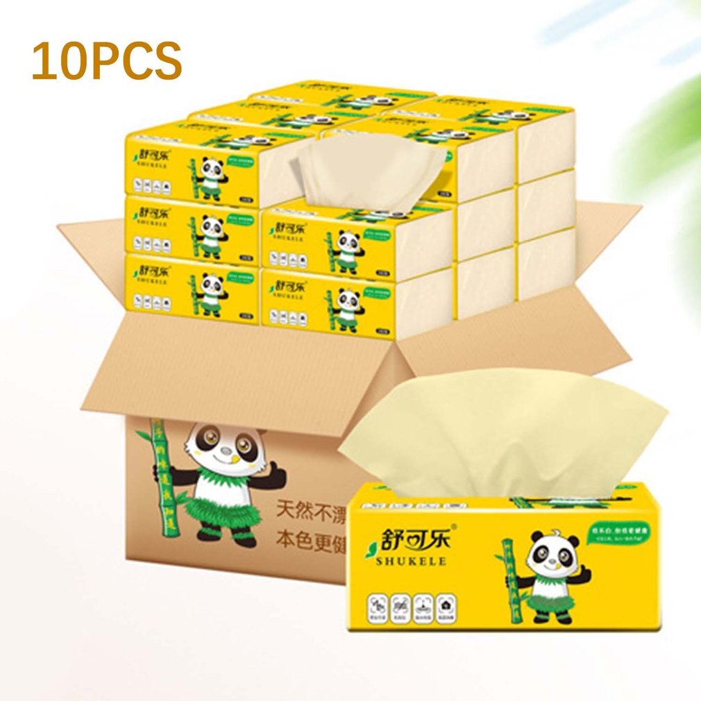 10 Packs Van Natuurlijke Papier Handdoeken Draagbare Bamboe Pulp Toiletpapier Voor Moeders En Baby 'S Neutrale/Draagbare