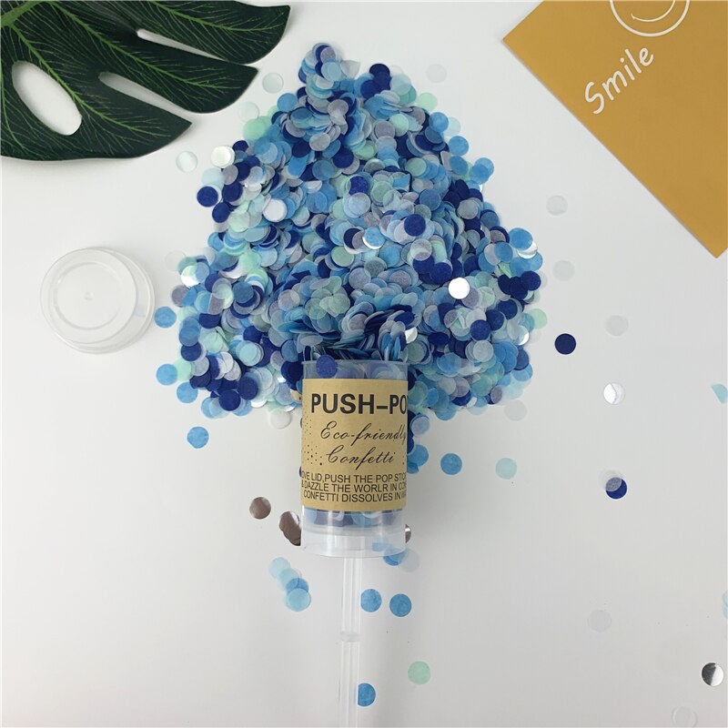 1 stücke Runde drücken-hoch Konfetti Poppers Für Hochzeit Geburtstag Jahrestag Junggeselle Braut Dusche Partei Konfetti Dekorationen