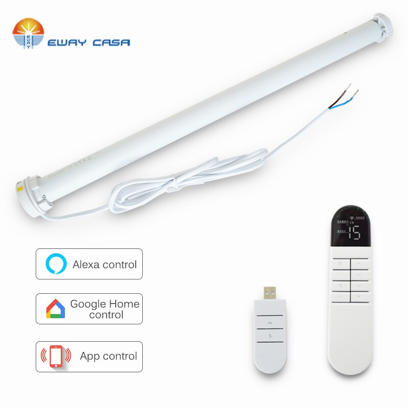 Tubular Motor 100-240V Alexa & Google Home Control Blind Motor For 38mm Tubular Tube Roller Blinds Motor TM-SF-PS
