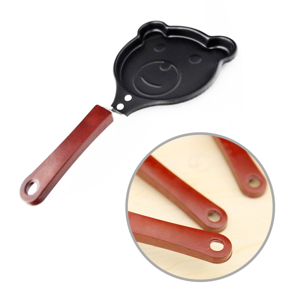 Antiadhésive oeuf crêpe poêle Pot omelette cuisine dessin animé ours visage en forme de poêle crêpe petit déjeuner fabricant cuisson oeuf Pot