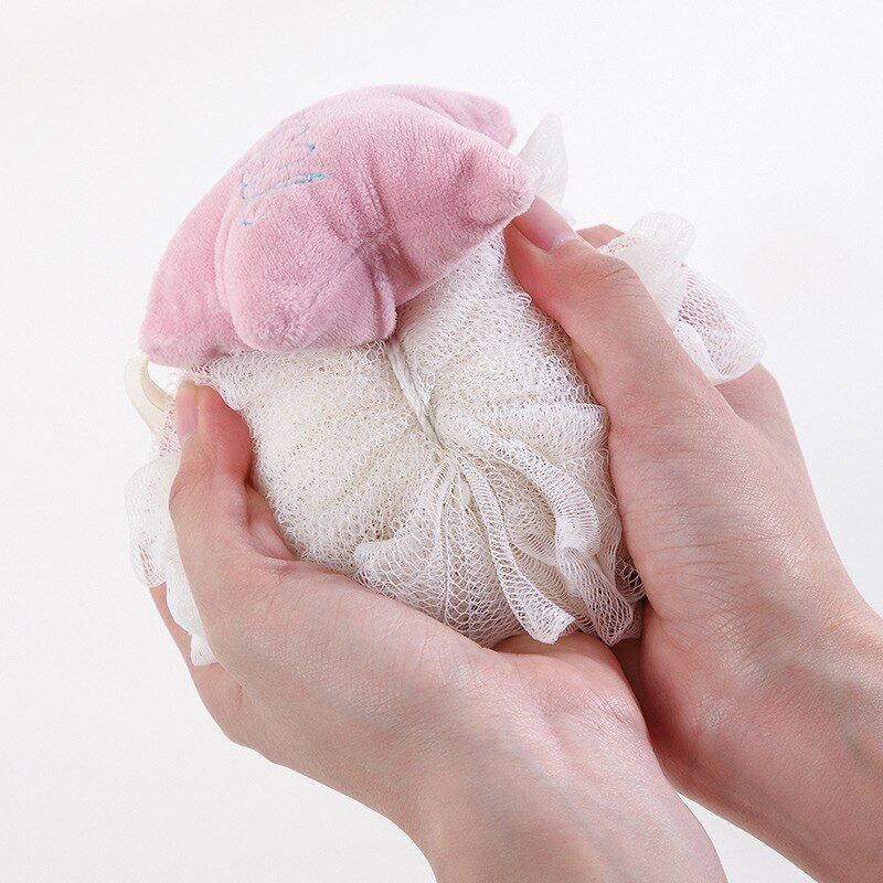 Costway-boule de bain, jolie boule de nettoyage en filet de loofa, éponge de bain et douche, tissu de lavage à bulles douces