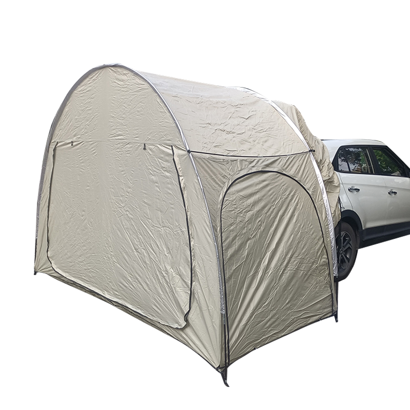 Auto-achtertent met vloer, SUV-achtertentstandaard, vrij Hatchback-tent, royale verticale hoogte, betrouwbaar in alle elementen: Licht Geel