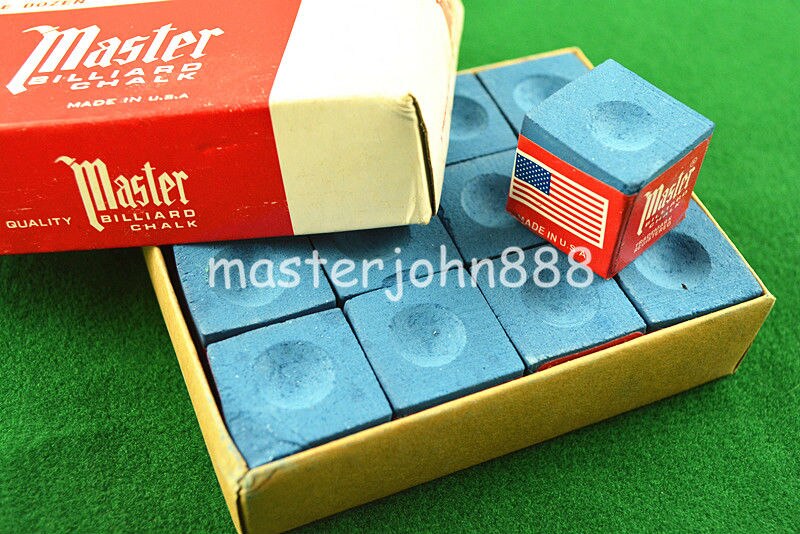 4pcs OF TRIANGLE MASTER Pool Billiards Snooker Chalk Cubes Chalk Green/Blue/Red/Grey