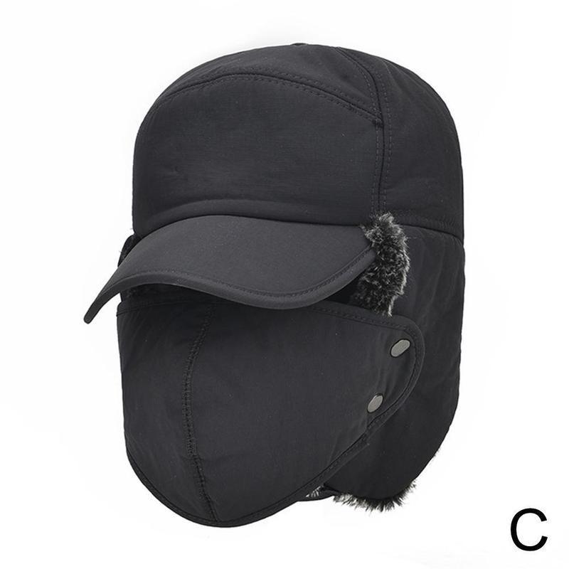 Winter warm Face Mask Men Winter Aviator Bomber Hat Trooper Ear Flap Ski Elmer Fudd Mask Hood Cap: C