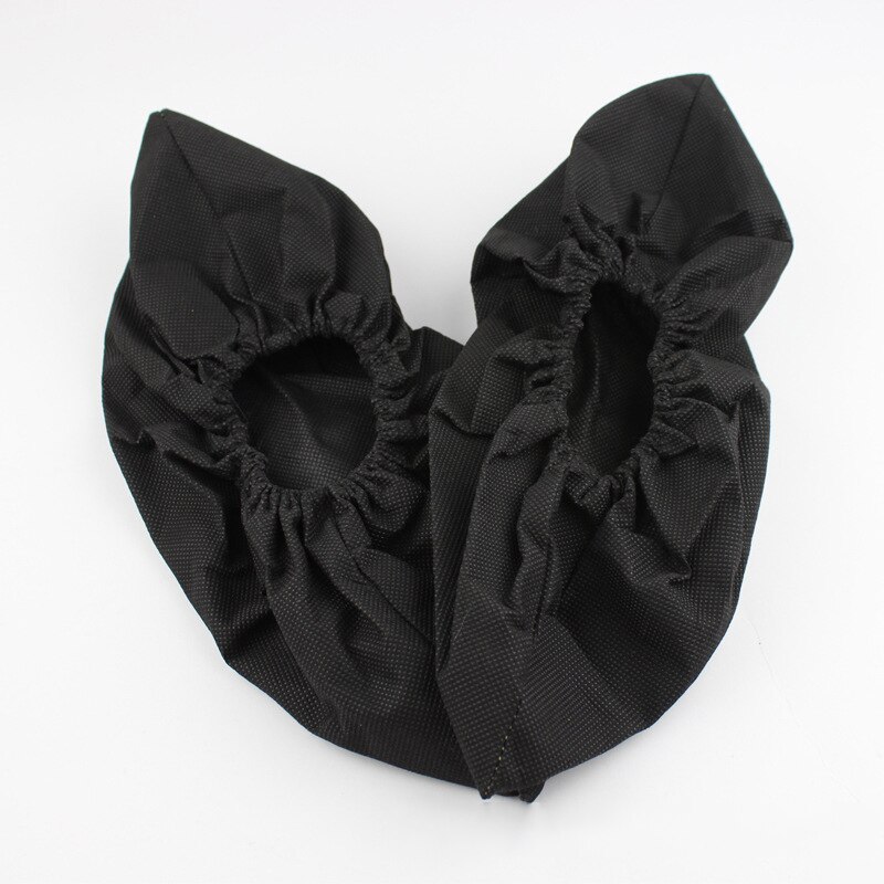 1 paio di copriscarpe in tessuto non tessuto per uso domestico coprigambe antipolvere copriscarpe lavabile antiscivolo spesso antistatico resistente tutto'usura: nero