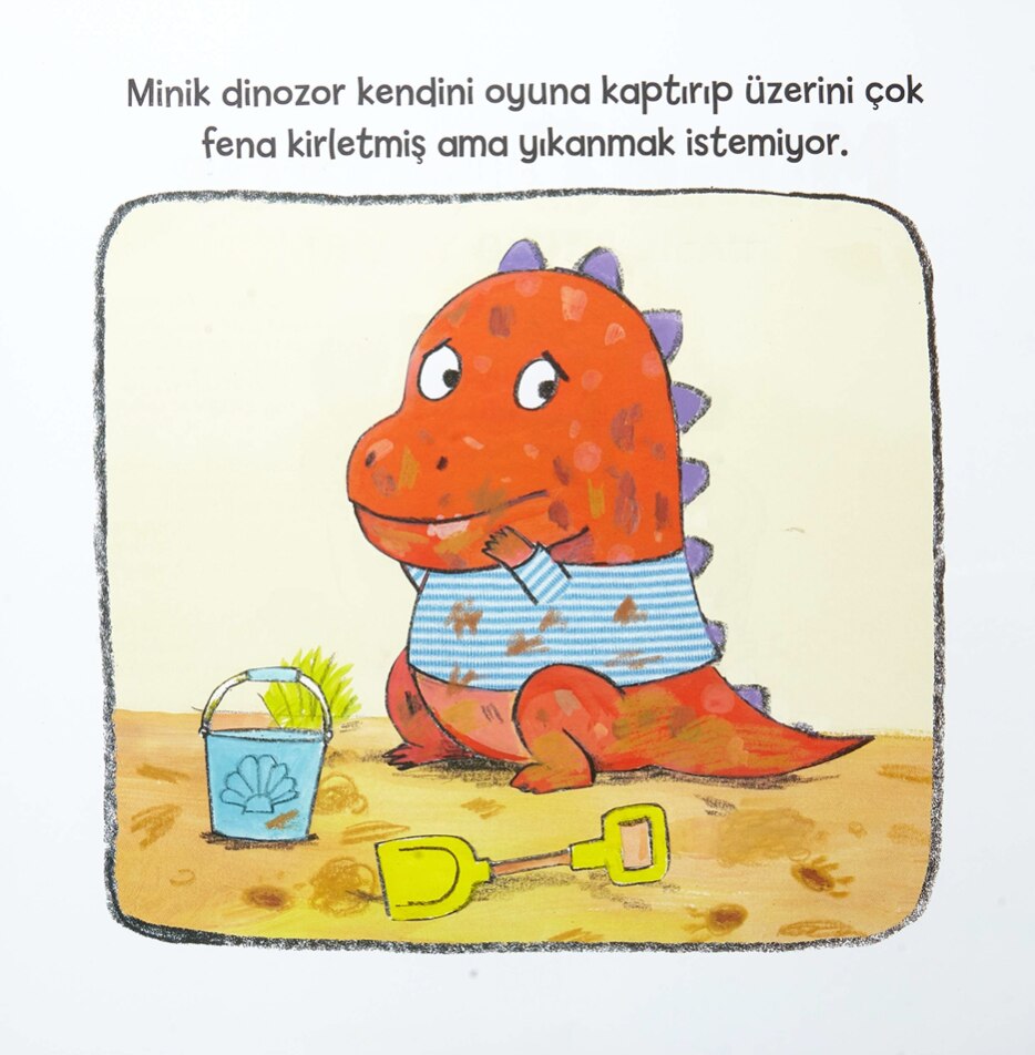 Boek, Kinderen, Turkse Taal, Hoe Doet Weinig Dinosaurus Een Bad Nemen, Kid 'S Onderwijs, lezen, 24 Pagina 'S, Taal Leren