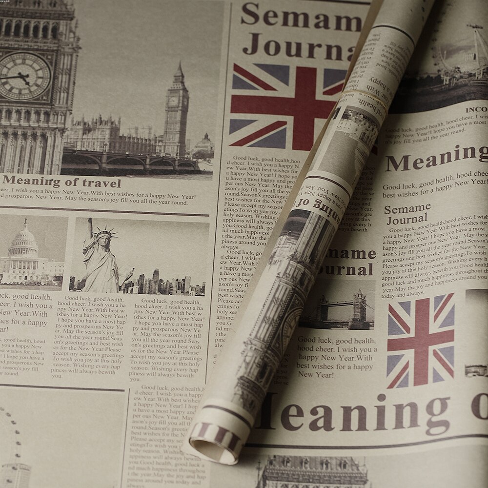 50*70cm Vintage Old English Newspaper European Nostalgic Classical Style Background Props for Bread Food Photography Backdrops: English