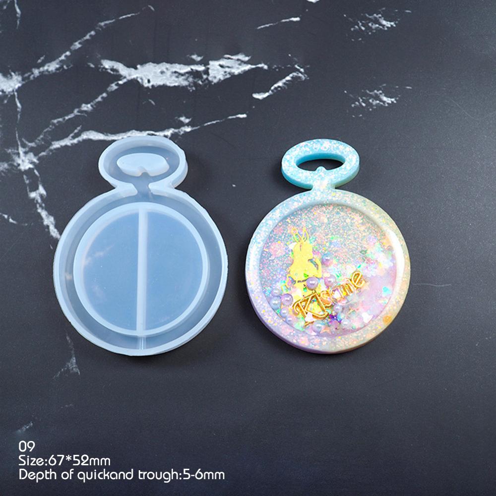 1PC Kreative Multi Geformt Silikon Formen DIY Schlüssel Kette Anhänger Erdbeere Shaker Silikon Formen Schmuck Machen Werkzeuge: Pocket Watch