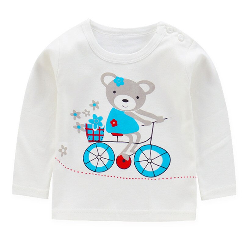 Baby Meisjes T-shirt Meisje Katoen Herfst Lente Lange mouwen T-shirt Leuke Cartoon Tee Meisje Mode Tops: 1 / 24M