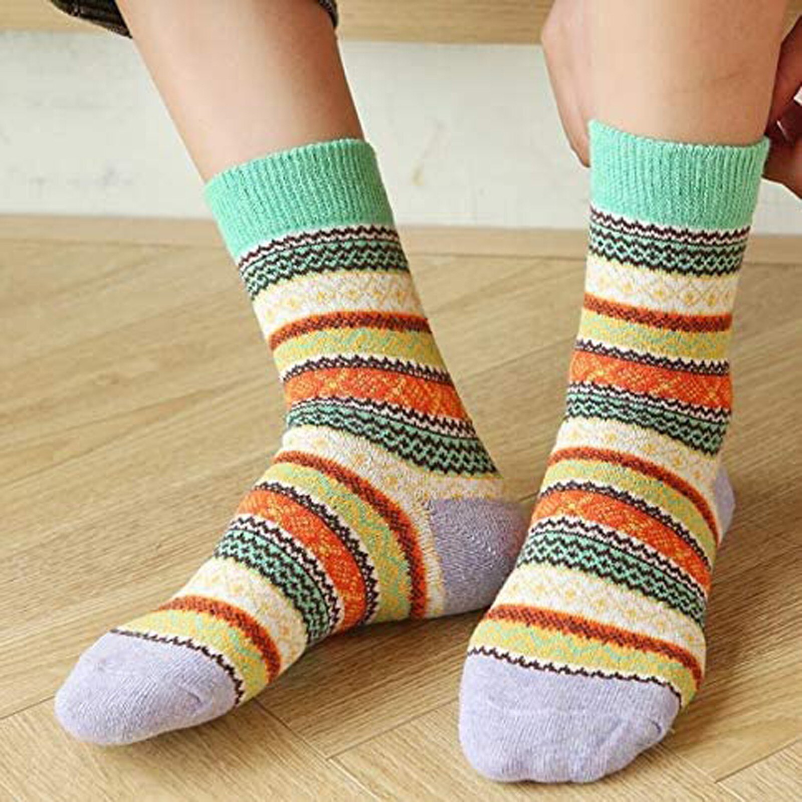 10Pack Weihnachten Kawaii 5 Pack Frauen Socken Jahrgang Winter Weiche Warme Kalten betroffen Wolle Socken Носки Женские Носки Женские набор