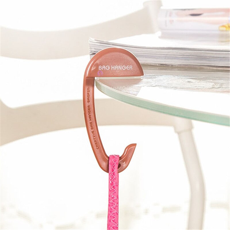 1Pc Plastic Zak Opknoping Haken Opvouwbare Paraplu Clip Hanger Draagbare Tafel Purse Bag Hook Muur Handtas Hanger